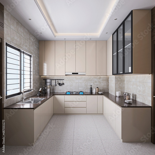 Fototapeta Naklejka Na Ścianę i Meble -  10 Kitchen Interior Design Ideas for a Modern and Functional Space