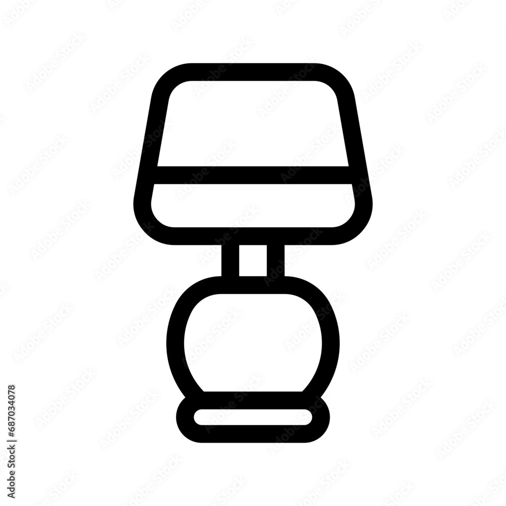 Table Lamp Icon Vector Symbol Design Illustration Table Lamp Icon Vector Symbol Design Illustration