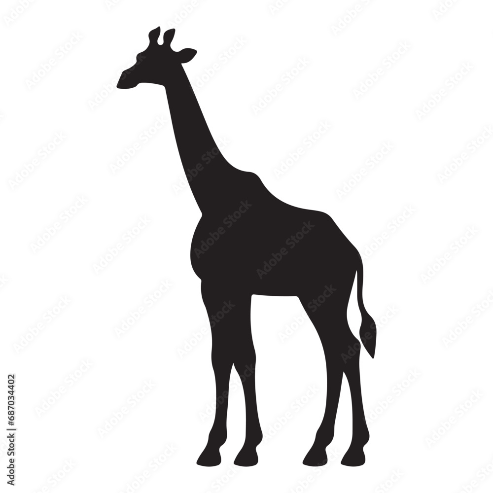 A black Silhouette giraffe animal
A black Silhouette giraffe animal