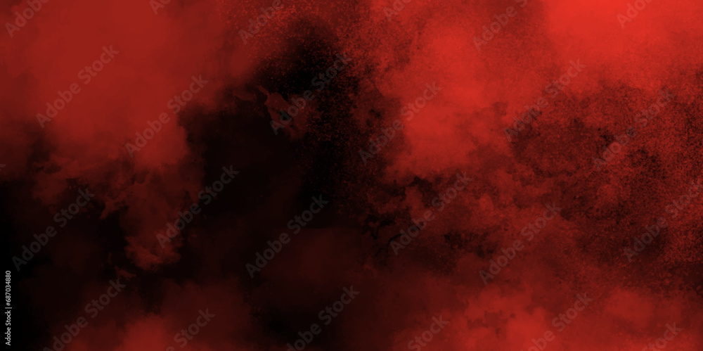 Eerie black background with billowing red smoke on black background. Red smoke fog red and black background Red digital black background texture vector love winter creative collection.	