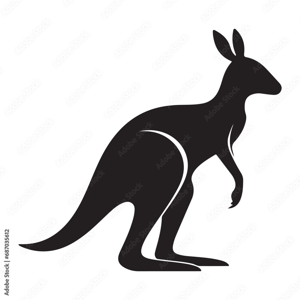 A black Silhouette kangaroo animal
A black Silhouette kangaroo animal
