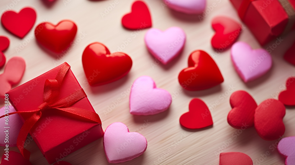 valentines background with gift box valentines background with gift box