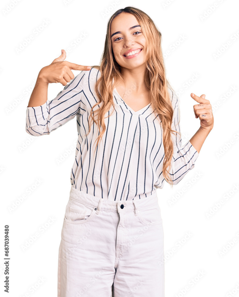 Young beautiful blonde woman wearing casual clothes looking confident with smile on face, pointing oneself with fingers proud and happy. Young beautiful blonde woman wearing casual clothes looking confident with smile on face, pointing oneself with fingers proud and happy.