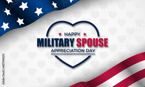 Military Spouse Appreciation Day Background Vector Illustration 