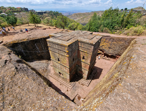 Lalibela Carved rock churches in Ethiopia Africa  photo