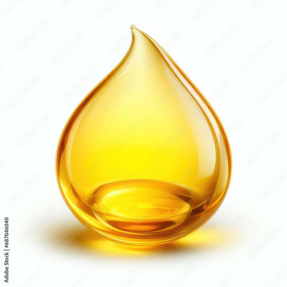 oil drop or honey drop isolated on a white background oil drop or honey drop isolated on a white background