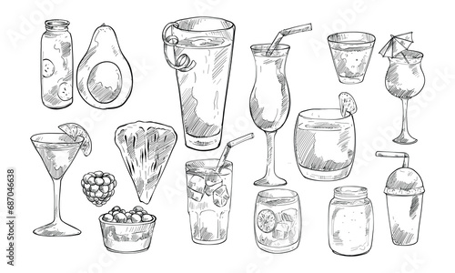 smoothie handdrawn collection
