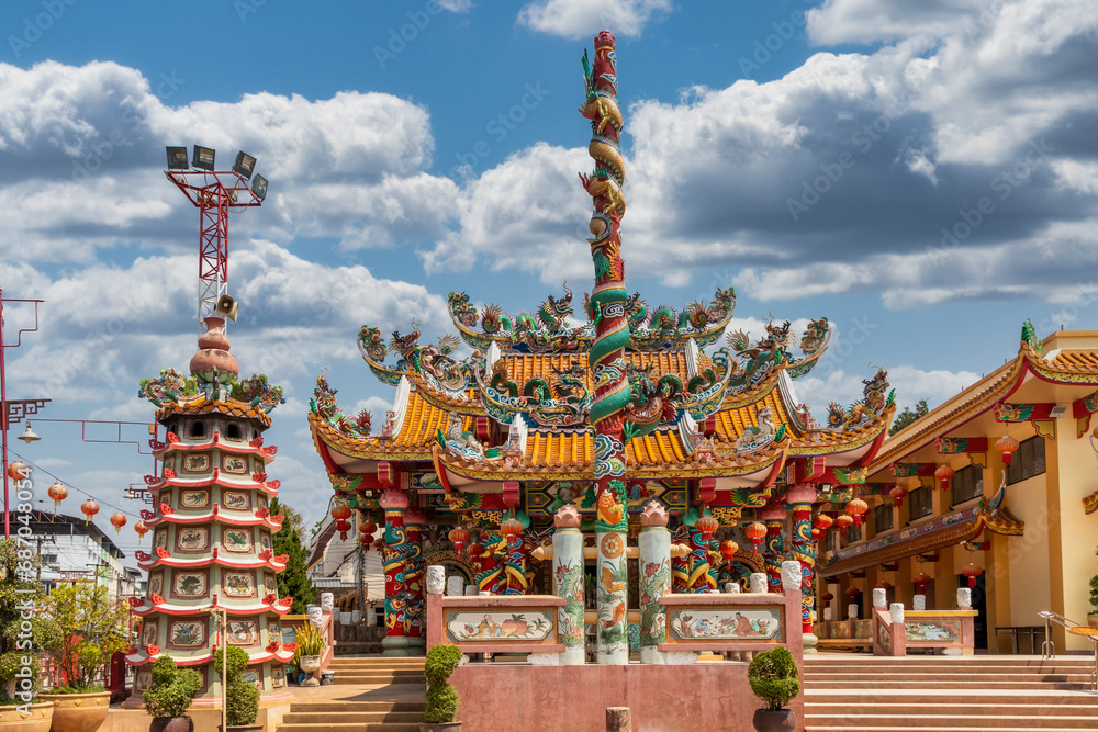 Fototapeta premium Chinese temple, Mae Sot, Thailand