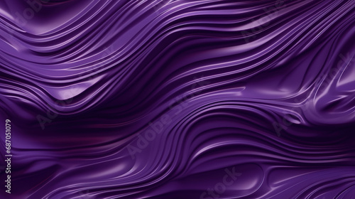 Liquid violet purple wavy plastic texture. Wrinkle silicone sheet. Generative Ai