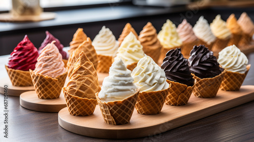 cream cones HD 8K wallpaper Stock Photographic Image 
