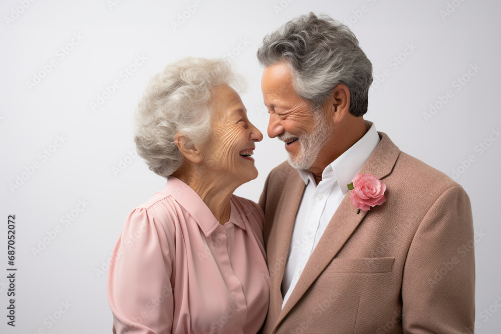 loving elderly couple celebrating valentines day loving elderly couple celebrating valentines day