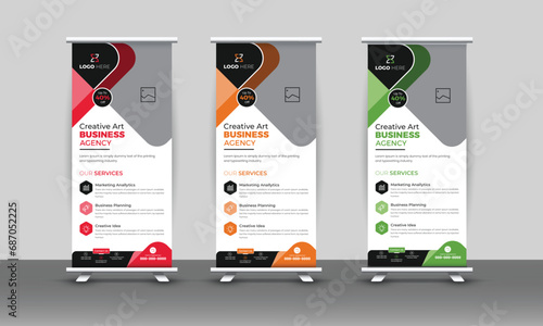 Modern Corporate Business Marketing Rollup Banner Design. Agency rollup banner design.
