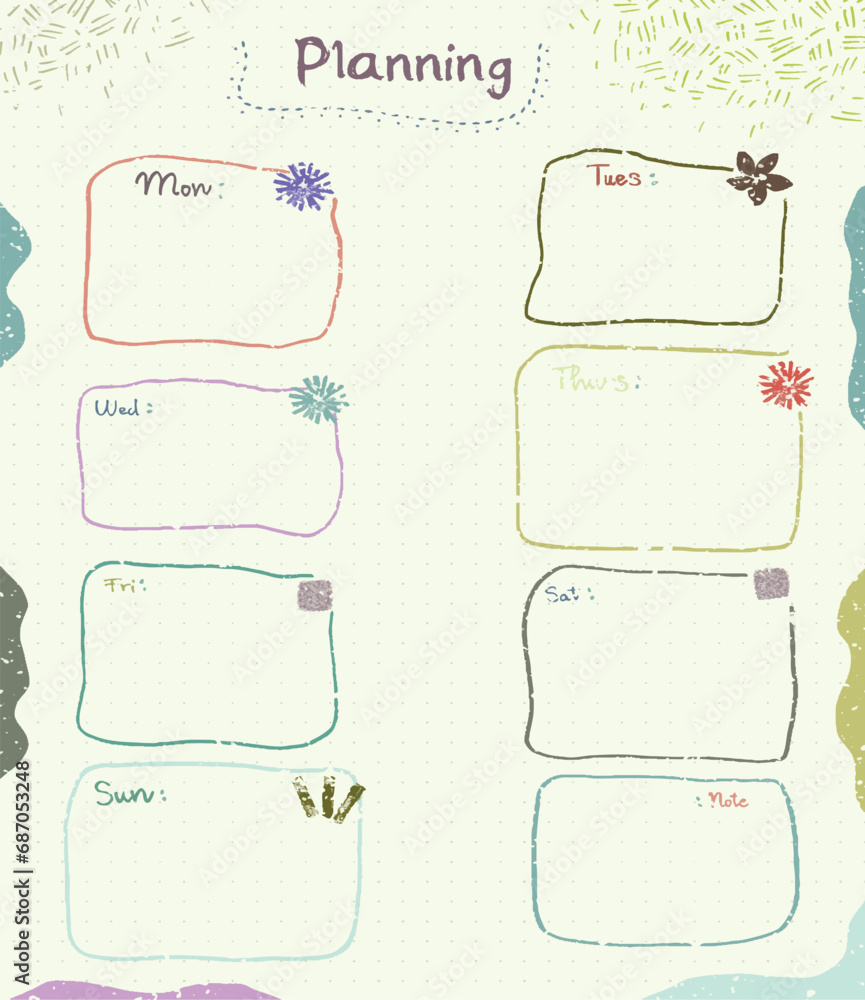 Notebook pastel element palnning bullet journal schedule table Notebook pastel element palnning bullet journal schedule table