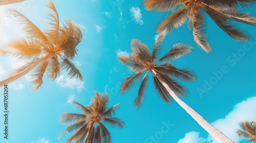Coconut Trees and a Blue Sky Photography