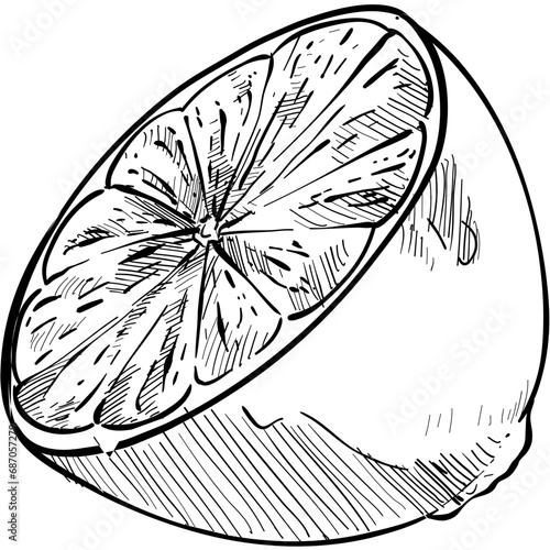 orange fruits handdrawn illustration