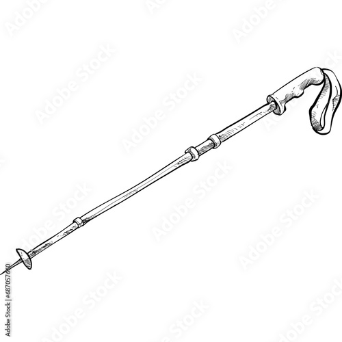 climbing stick handdrawn illustration