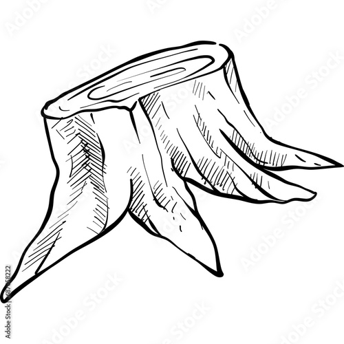 wood handdrawn illustration