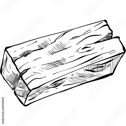 wood handdrawn illustration