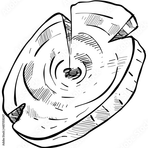 wood handdrawn illustration