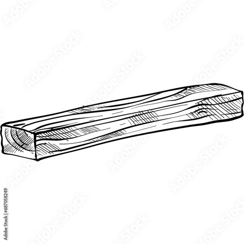 wood handdrawn illustration