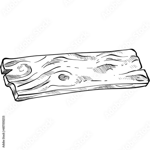 wood handdrawn illustration