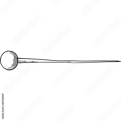 needle handdrawn illustration