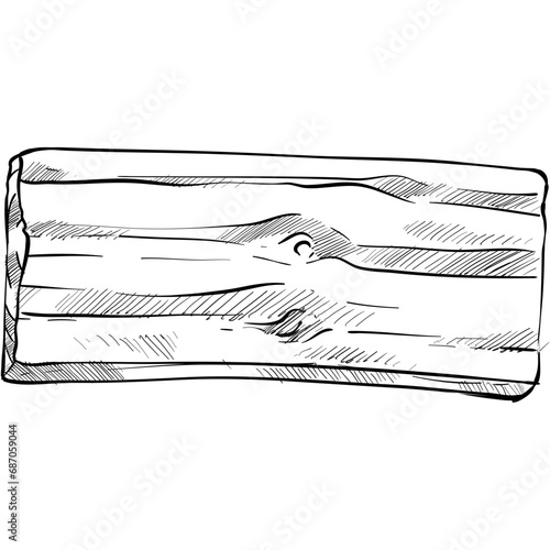 wood handdrawn illustration
