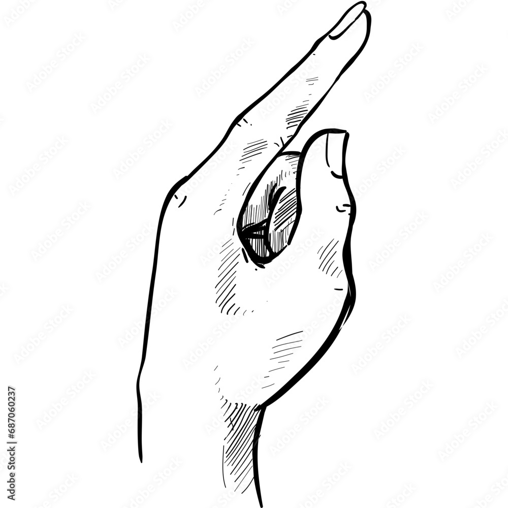 human hand gesture handdrawn illustration human hand gesture handdrawn illustration