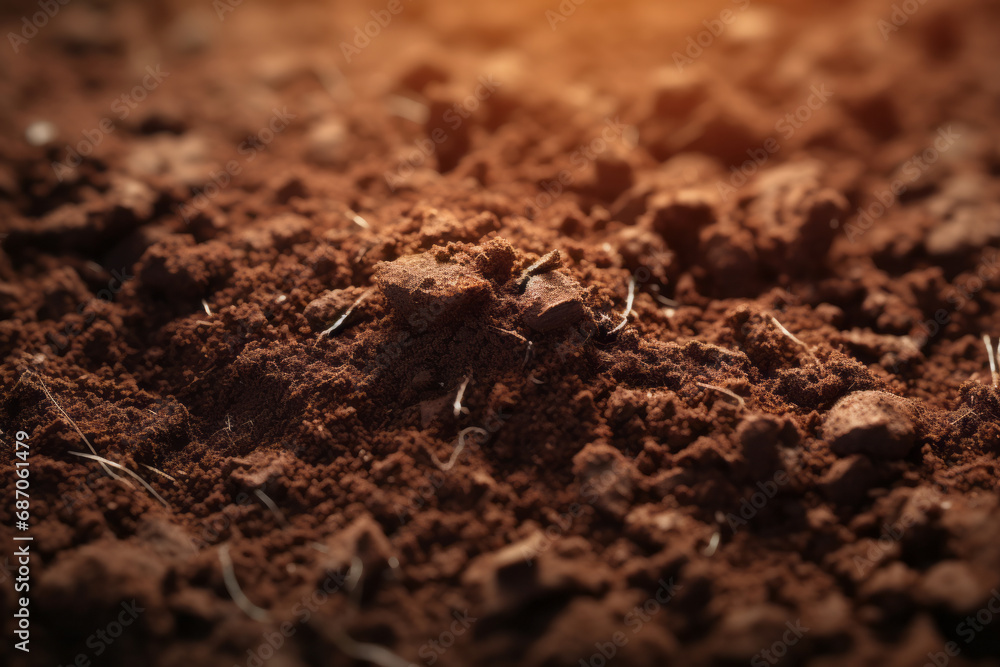 Texture of plowed agricultural land.generative ai Texture of plowed agricultural land.generative ai