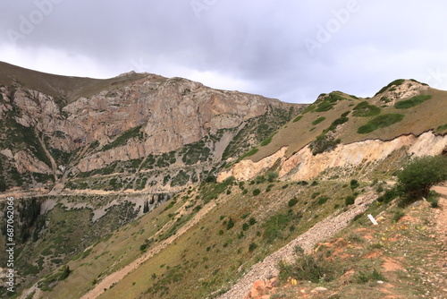 Moldo-Ashuu pass, district of Song Kol Region in western Kyrgyzstan photo