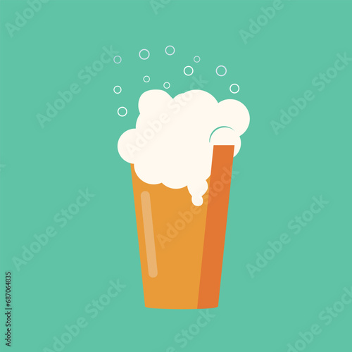 beer cup vector. symbol . free space for text. wallpaper. copy space.