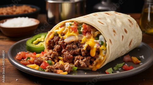 mexican chicken wrap HD 8K wallpaper Stock Photographic Image 
