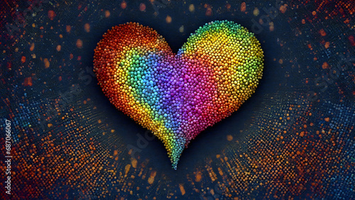 LGBTQ - Herz. Ein Herz für die Gleichstellung in der Gesellschaft