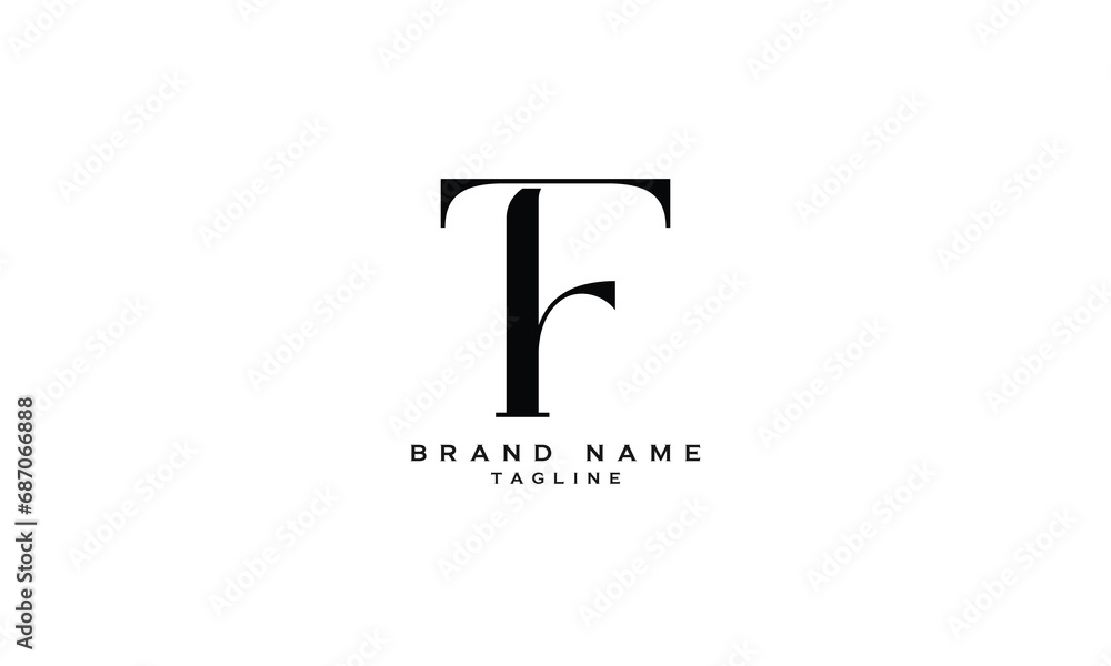 TF, FT, Abstract initial monogram letter alphabet logo design TF, FT, Abstract initial monogram letter alphabet logo design