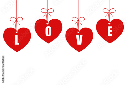 "LOVE" (day valentine romance decorations hearts I love you)