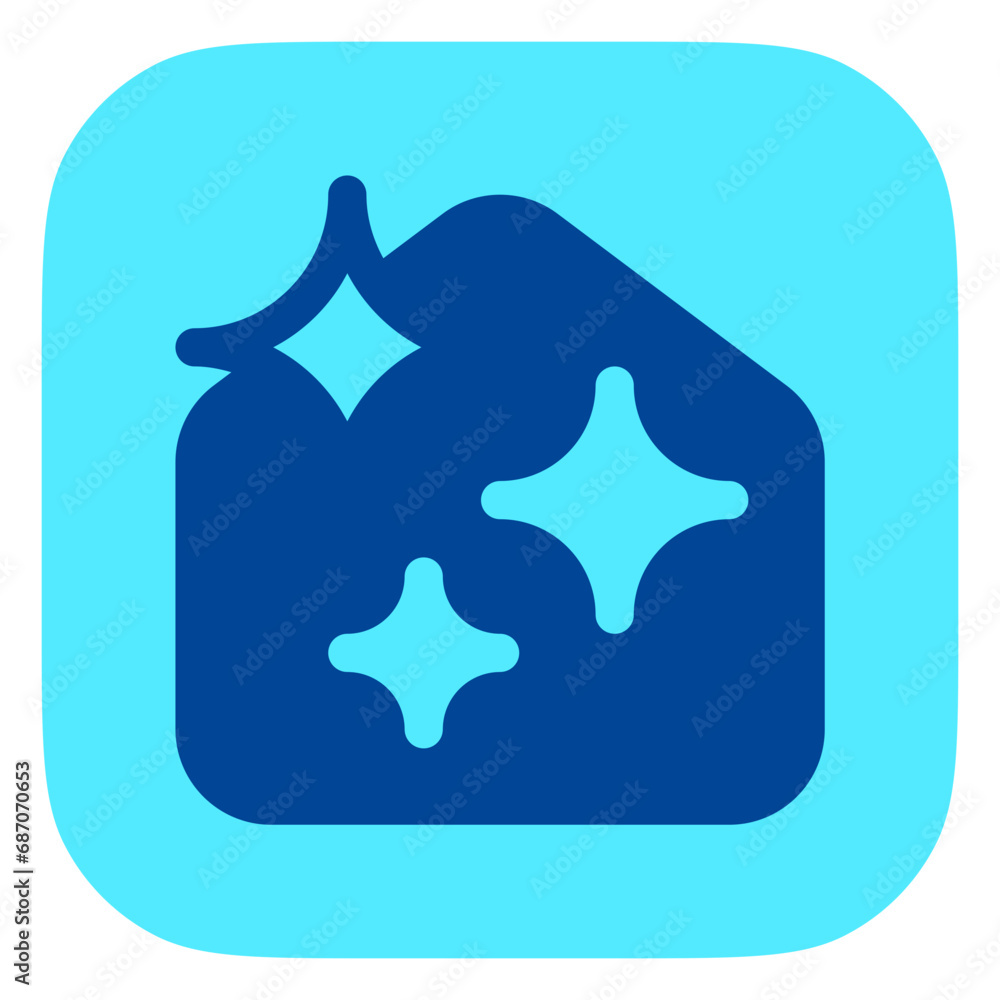 Editable clean house with sparkles vector icon. Part of a big icon set family. Perfect for web and app interfaces, presentations, infographics, etc Editable clean house with sparkles vector icon. Part of a big icon set family. Perfect for web and app interfaces, presentations, infographics, etc