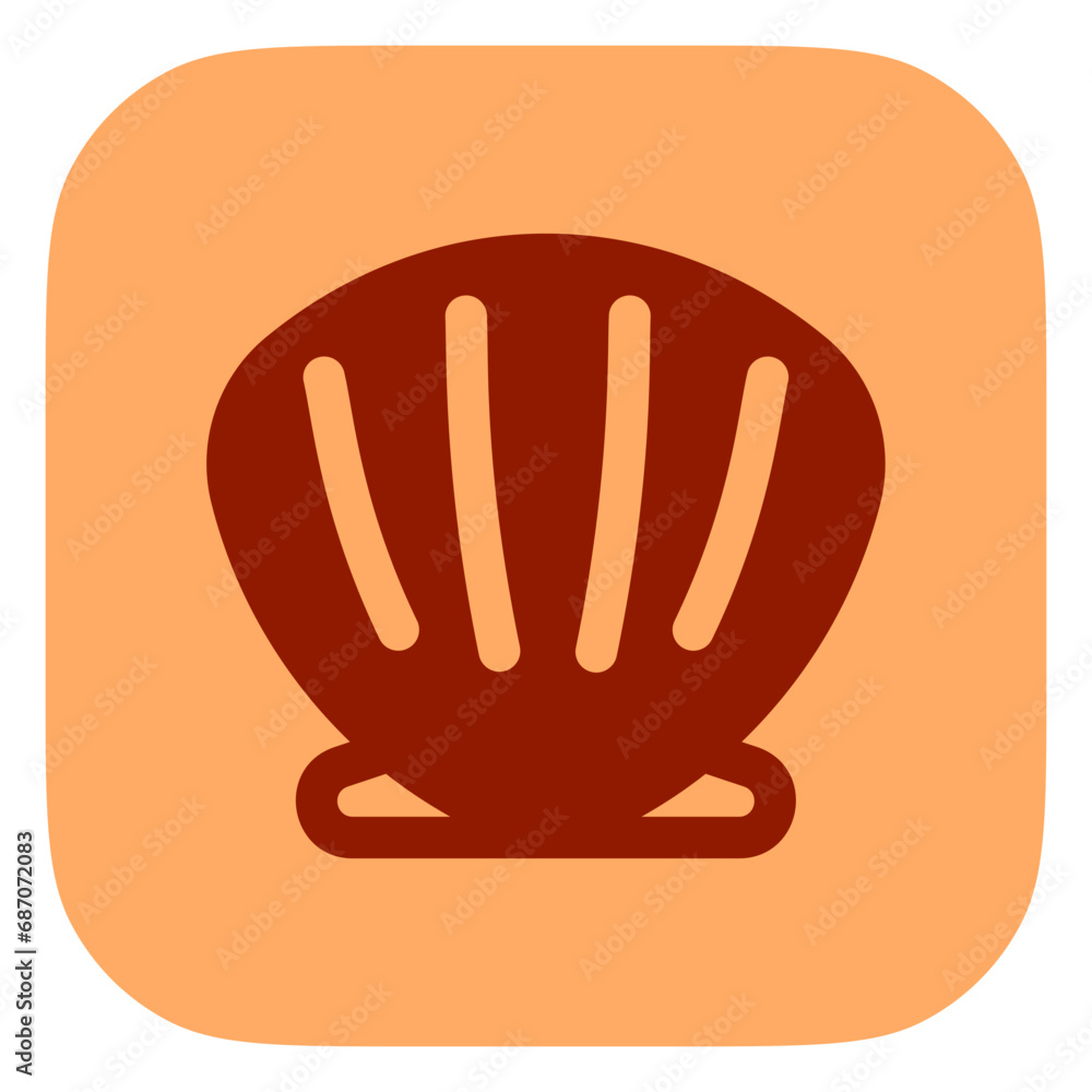 Obraz premium Editable sea shell vector icon. Part of a big icon set family. Perfect for web and app interfaces, presentations, infographics, etc