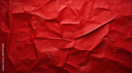Wallpaper Mural Red crumpled paper texture. Blank background with creases. Generative AI Torontodigital.ca