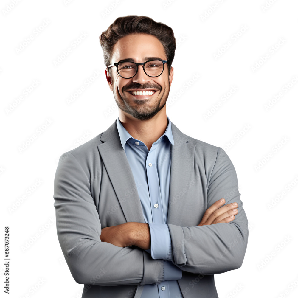 Confident Mature Businessman with Arms Crossed in Studio Portrait Isolated on transparent background cutout PNG Confident Mature Businessman with Arms Crossed in Studio Portrait Isolated on transparent background cutout PNG