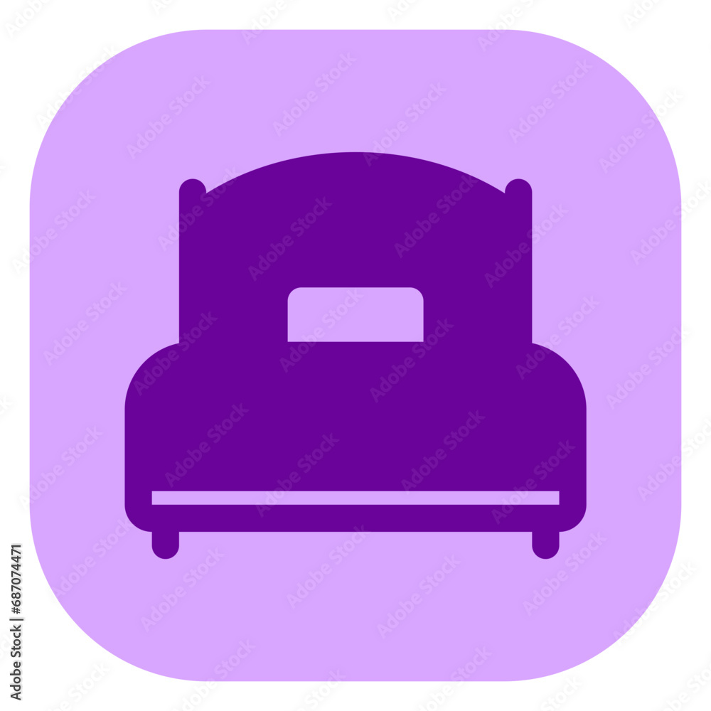 Editable single bed vector icon. Part of a big icon set family. Perfect for web and app interfaces, presentations, infographics, etc Editable single bed vector icon. Part of a big icon set family. Perfect for web and app interfaces, presentations, infographics, etc