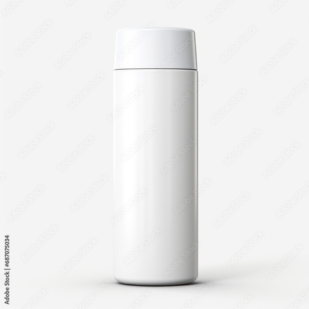 White bottle isolated on white background. Mock up. White bottle isolated on white background. Mock up.