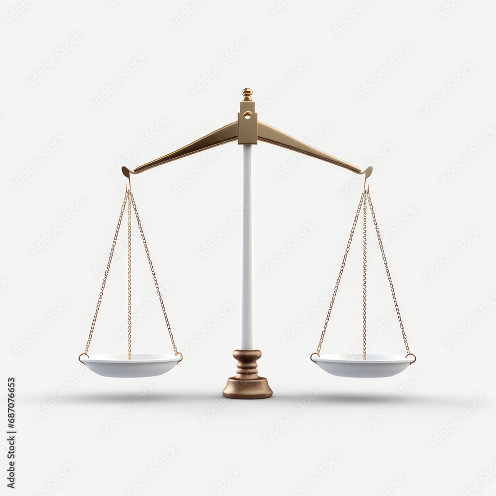 Scales of Justice isolated on a white background Scales of Justice isolated on a white background
