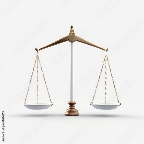 Scales of Justice isolated on a white background
