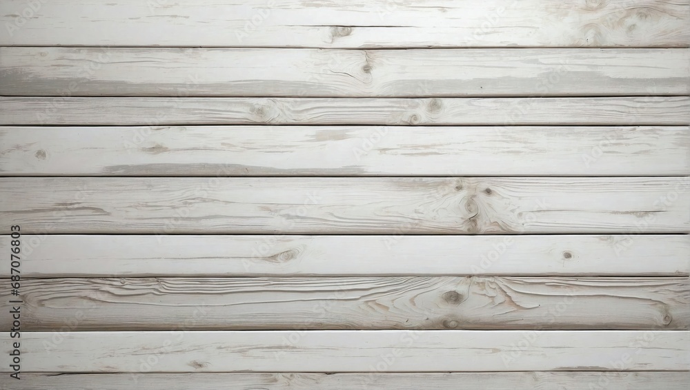 Obraz premium White and grey wooden wall texture, old painted pine planks with a rustic, vintage look, perfect for backgrounds