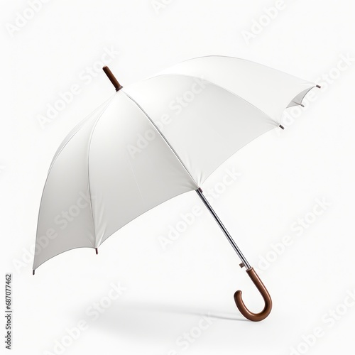 White umbrella isolated on a white background