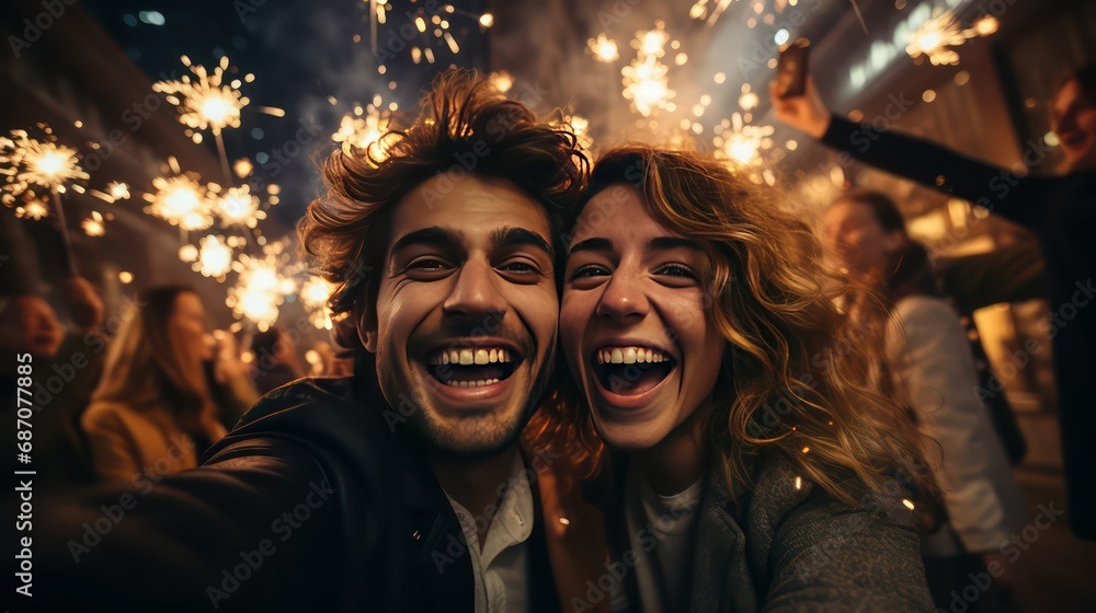 man and woman in celebration man and woman in celebration