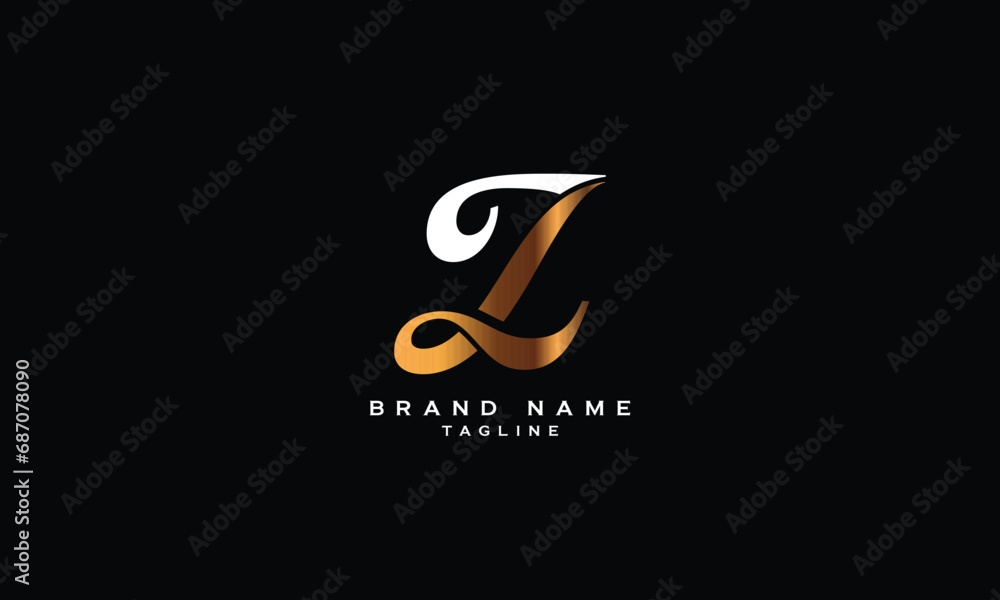 Fototapeta premium ZL, LZ, Abstract initial monogram letter alphabet logo design