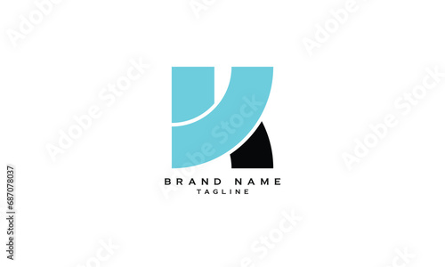 VK, KV, Abstract initial monogram letter alphabet logo design