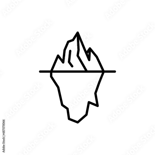 Iceberg vector icon set. vector illustration