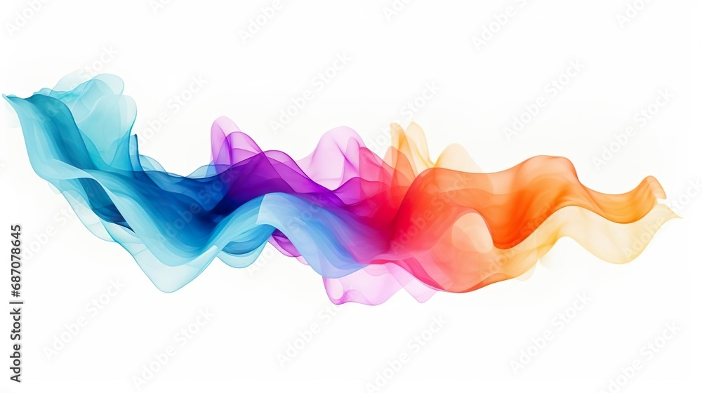 Rainbow wave. Colorful